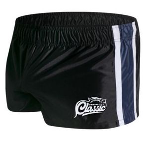 Men's Aussiebum Black w/ navy blue and white siding Rugby Shorts